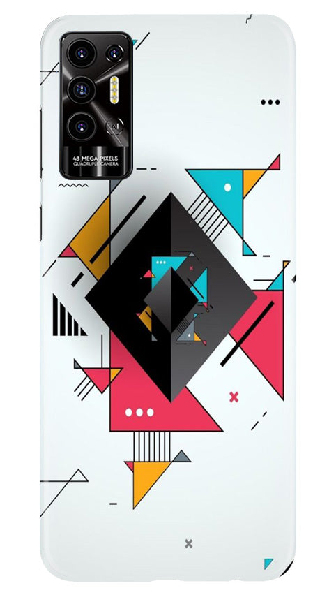 Diffrent Four Color Pattern Mobile Back Case for Tecno Pova 2 (Design - 244) Diffrent Four Color Pattern Case for Tecno Pova 2 (Design No. 244)