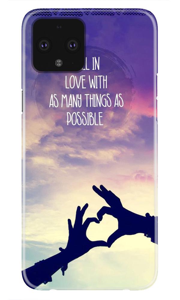 Fall in love Mobile Back Case for Google Pixel 4 XL (Design - 50) Fall in love Case for Google Pixel 4 XL