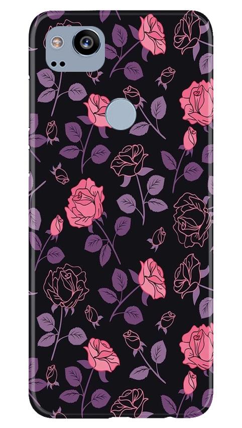 Rose Black Background Mobile Back Case for Google Pixel 2 (Design - 27) Rose Black Background Case for Google Pixel 2