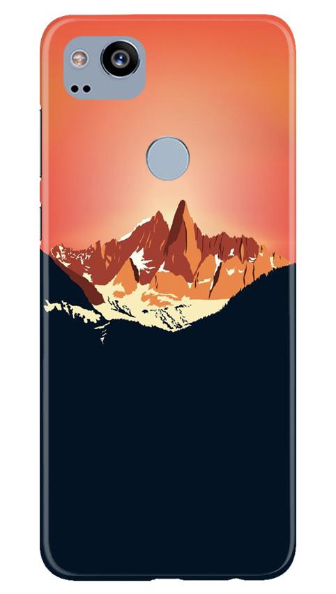 Mountains Mobile Back Case for Google Pixel 2 (Design - 227) Mountains Case for Google Pixel 2 (Design No. 227)