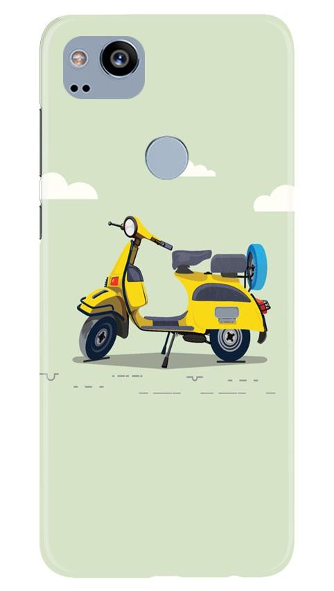 Vintage Scooter Mobile Back Case for Google Pixel 2 (Design - 260) Vintage Scooter Case for Google Pixel 2 (Design No. 260)