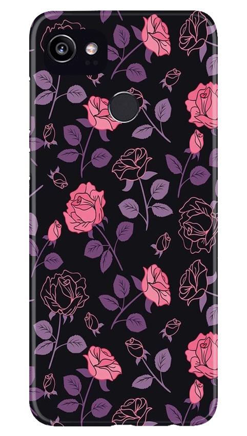 Rose Black Background Mobile Back Case for Google Pixel 2 XL (Design - 27) Rose Black Background Case for Google Pixel 2 XL