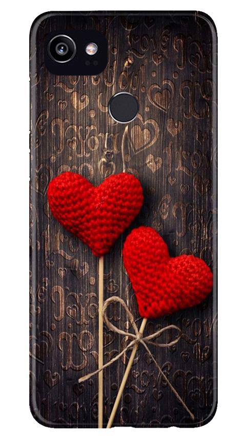 Red Hearts Mobile Back Case for Google Pixel 2 XL (Design - 80) Red Hearts Case for Google Pixel 2 XL