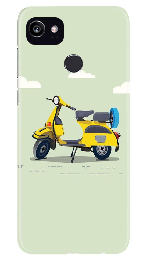 Vintage Scooter Mobile Back Case for Google Pixel 2 XL (Design - 260) Vintage Scooter Case for Google Pixel 2 XL (Design No. 260)
