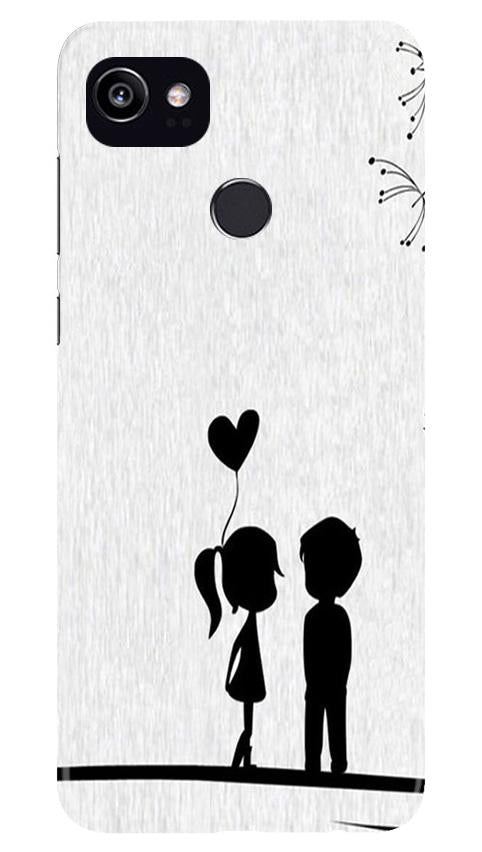 Cute Kid Couple Mobile Back Case for Google Pixel 2 XL (Design - 283) Cute Kid Couple Case for Google Pixel 2 XL (Design No. 283)