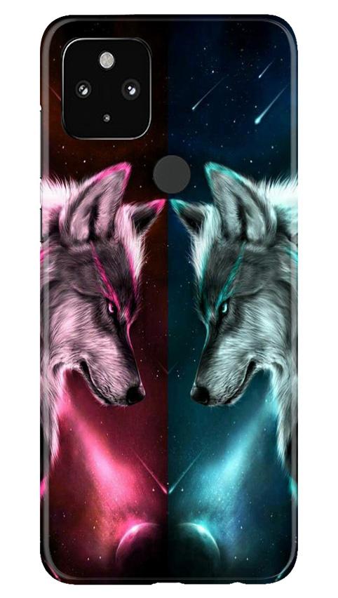 Wolf fight Mobile Back Case for Google Pixel 4a (Design - 221) Wolf fight Case for Google Pixel 4a (Design No. 221)