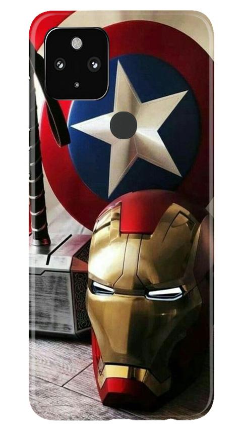 Ironman Captain America Mobile Back Case for Google Pixel 4a (Design - 254) Ironman Captain America Case for Google Pixel 4a (Design No. 254)