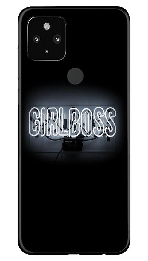 Girl Boss Black Mobile Back Case for Google Pixel 4a (Design - 268) Girl Boss Black Case for Google Pixel 4a (Design No. 268)