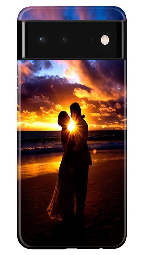 Couple Sea shore Mobile Back Case for Google Pixel 6 (Design - 13) Couple Sea shore Case for Google Pixel 6