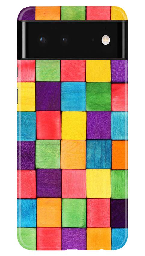 Colorful Square Mobile Back Case for Google Pixel 6 (Design - 218) Colorful Square Case for Google Pixel 6 (Design No. 218)