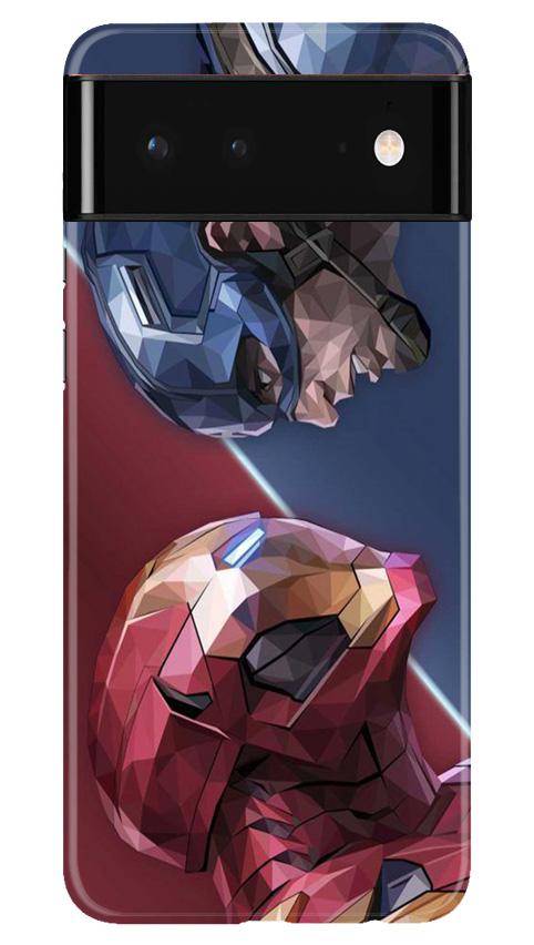 Ironman Captain America Mobile Back Case for Google Pixel 6 Pro (Design - 245) Ironman Captain America Case for Google Pixel 6 Pro (Design No. 245)