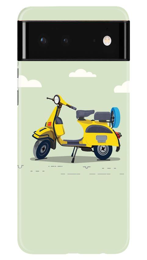 Vintage Scooter Mobile Back Case for Google Pixel 6 (Design - 260) Vintage Scooter Case for Google Pixel 6 (Design No. 260)
