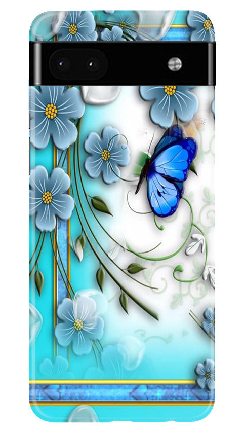 Blue Butterfly Mobile Back Case for Google Pixel 6a (Design - 21) Blue Butterfly Case for Google Pixel 6a
