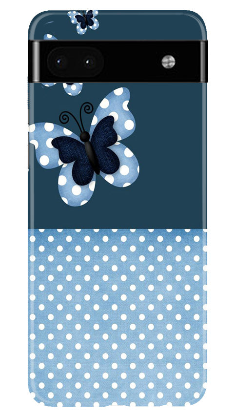 White dots Butterfly Mobile Back Case for Google Pixel 6a (Design - 31) White dots Butterfly Case for Google Pixel 6a