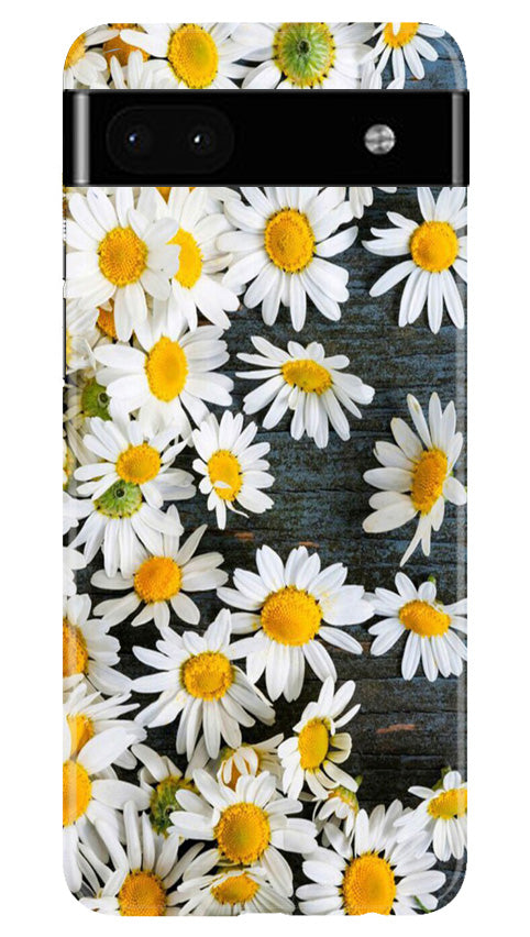 White flowers2 Mobile Back Case for Google Pixel 6a (Design - 62) White flowers2 Case for Google Pixel 6a