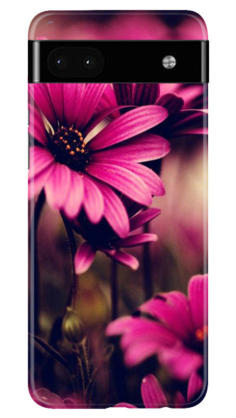 Purple Daisy Mobile Back Case for Google Pixel 6a (Design - 65) Purple Daisy Case for Google Pixel 6a