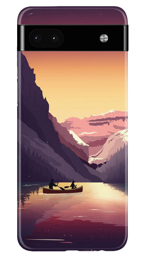Mountains Boat Mobile Back Case for Google Pixel 6a (Design - 150) Mountains Boat Case for Google Pixel 6a (Design - 150)