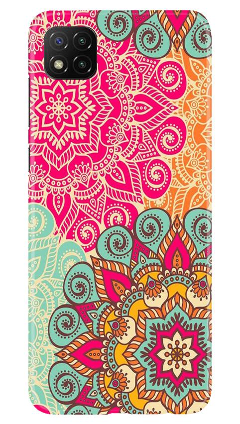 Rangoli art Mobile Back Case for Poco C3 (Design - 6) Rangoli art Case for Poco C3