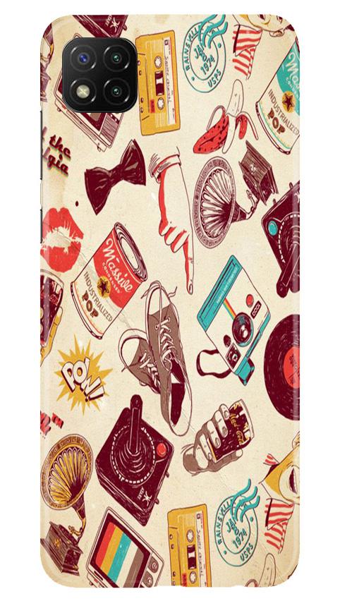 Vintage Mobile Back Case for Poco C3 (Design - 35) Vintage Case for Poco C3