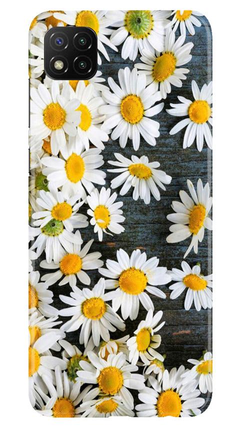White flowers2 Mobile Back Case for Poco C3 (Design - 62) White flowers2 Case for Poco C3