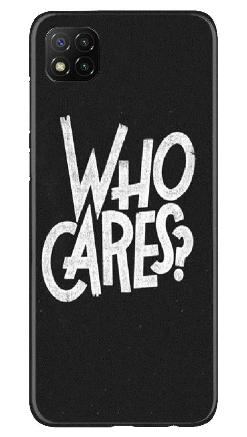Who Cares Mobile Back Case for Poco C3 (Design - 94) Who Cares Case for Poco C3