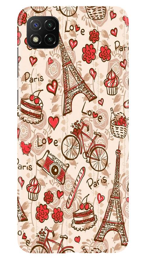 Love Paris Mobile Back Case for Poco C3 (Design - 103) Love Paris Case for Poco C3 (Design - 103)