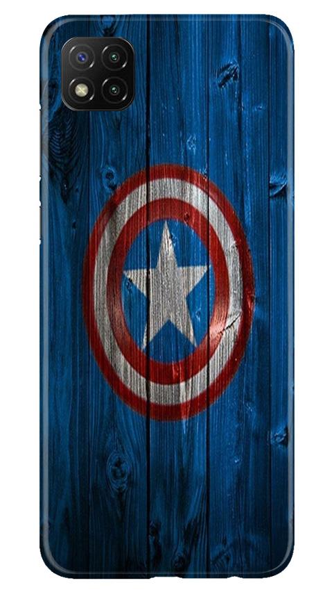 Captain America Superhero Mobile Back Case for Poco C3 (Design - 118) Captain America Superhero Case for Poco C3 (Design - 118)