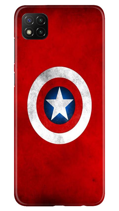Captain America Mobile Back Case for Poco C3 (Design - 249) Captain America Case for Poco C3 (Design No. 249)