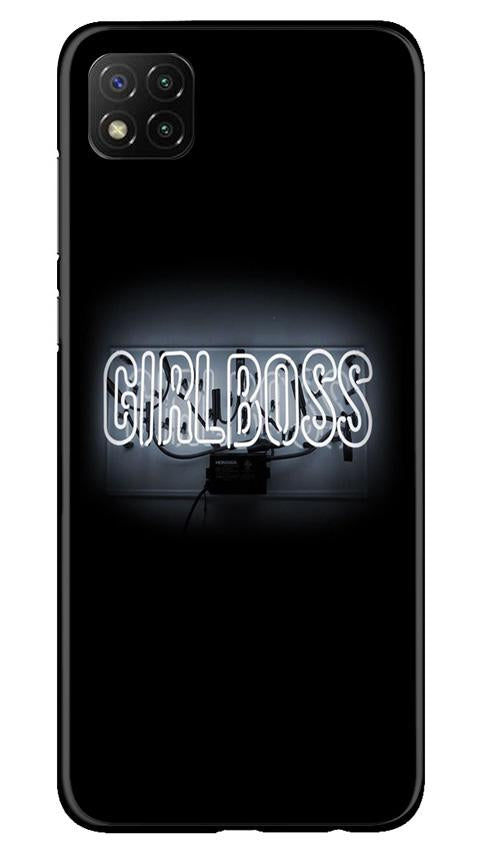 Girl Boss Black Mobile Back Case for Poco C3 (Design - 268) Girl Boss Black Case for Poco C3 (Design No. 268)