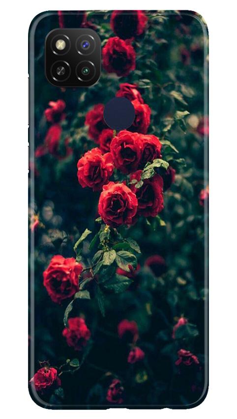Red Rose Mobile Back Case for Poco C31 (Design - 66) Red Rose Case for Poco C31