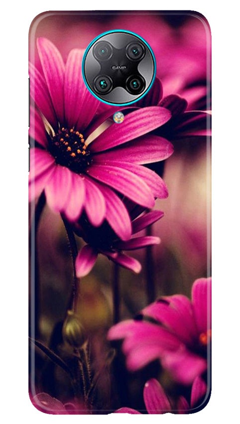 Purple Daisy Mobile Back Case for Poco F2 Pro (Design - 65) Purple Daisy Case for Poco F2 Pro