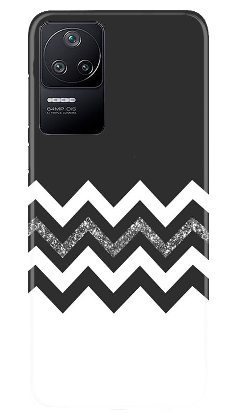 Black white Pattern2Mobile Back Case for Poco F4 (Design - 83) Black white Pattern2Case for Poco F4