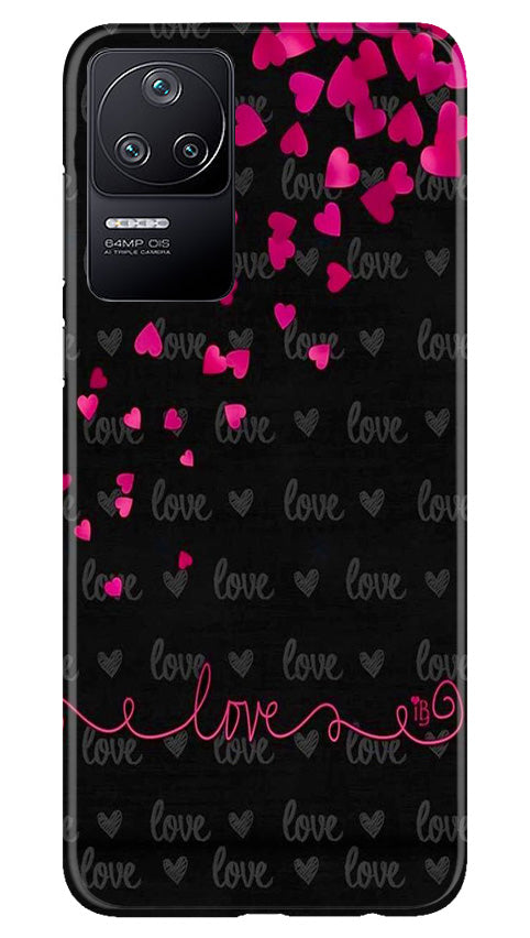 Love in Air Mobile Back Case for Poco F4 (Design - 89) Love in Air Case for Poco F4