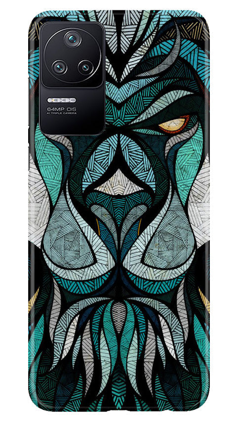 Lion Mobile Back Case for Poco F4 (Design - 97) Lion Case for Poco F4