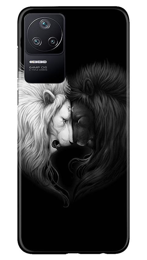 Dark White Lion Mobile Back Case for Poco F4 (Design - 140) Dark White Lion Case for Poco F4 (Design - 140)