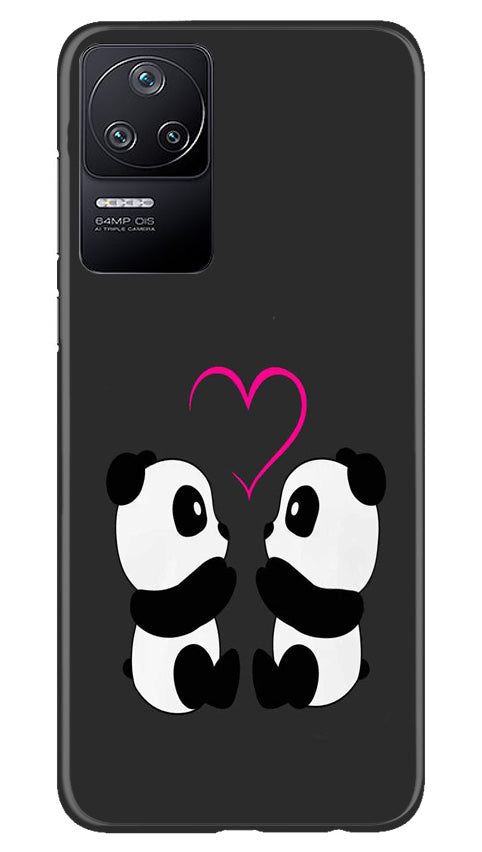 Panda Love Mobile Back Case for Poco F4 (Design - 355) Panda Love Mobile Back Case for Poco F4 (Design - 355)