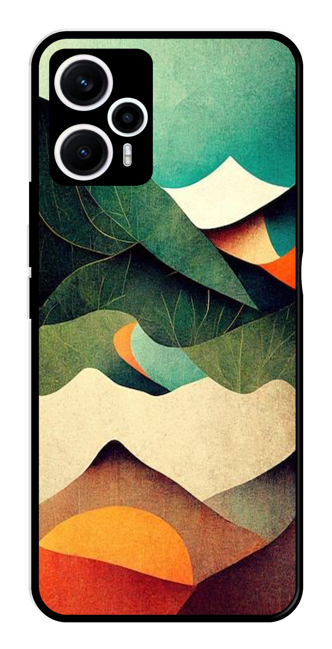 MultiColor Pattern Metal Mobile Case for Poco F5 5G MultiColor Pattern Metal Mobile Case for Poco F5 5G (Design No -43)