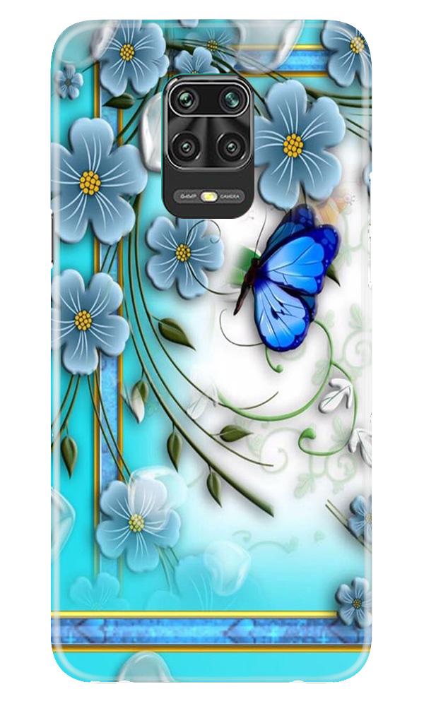 Blue Butterfly Mobile Back Case for Poco M2 Pro (Design - 21) Blue Butterfly Case for Poco M2 Pro