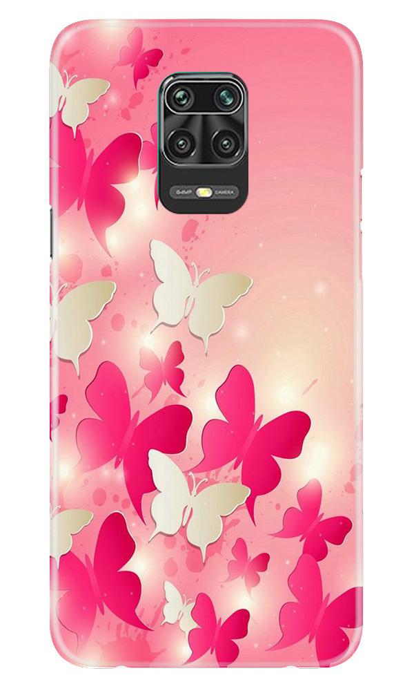 White Pick Butterflies Mobile Back Case for Poco M2 Pro (Design - 28) White Pick Butterflies Case for Poco M2 Pro