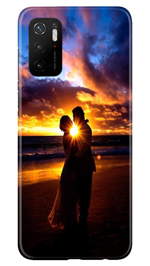 Couple Sea shore Mobile Back Case for Poco M3 Pro (Design - 13) Couple Sea shore Case for Poco M3 Pro