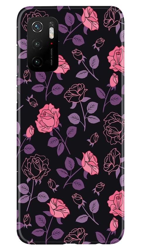 Rose Black Background Mobile Back Case for Poco M3 Pro (Design - 27) Rose Black Background Case for Poco M3 Pro
