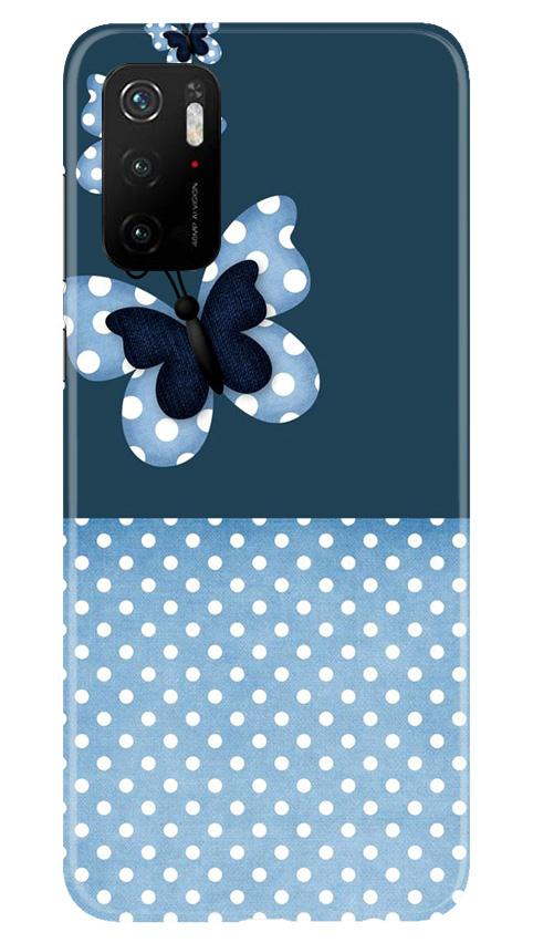White dots Butterfly Mobile Back Case for Poco M3 Pro (Design - 31) White dots Butterfly Case for Poco M3 Pro