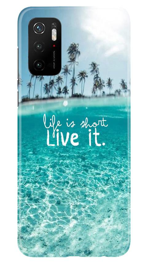 Life is short live it Mobile Back Case for Poco M3 Pro (Design - 45) Life is short live it Case for Poco M3 Pro