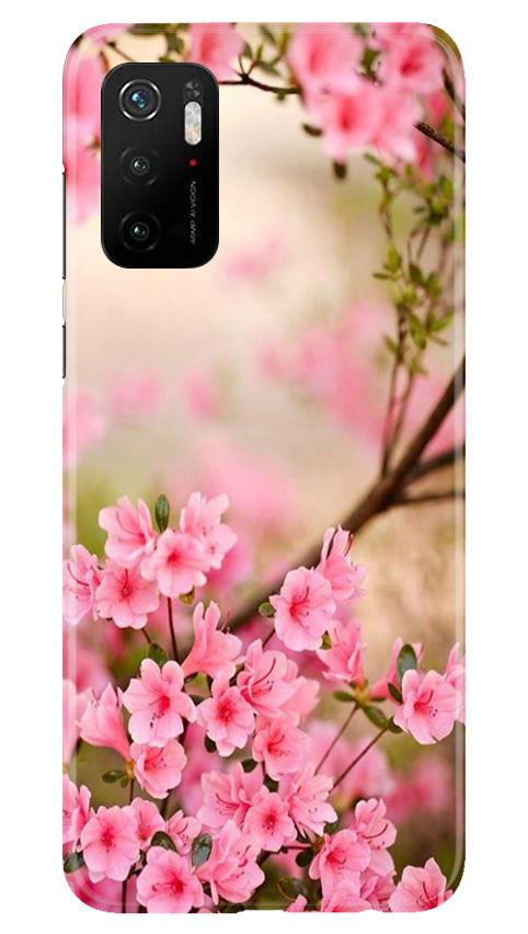 Pink flowers Mobile Back Case for Poco M3 Pro (Design - 69) Pink flowers Case for Poco M3 Pro