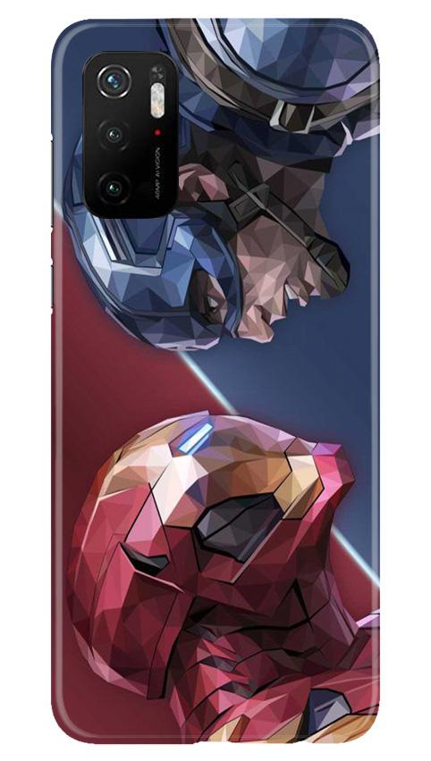 Ironman Captain America Mobile Back Case for Poco M3 Pro (Design - 245) Ironman Captain America Case for Poco M3 Pro (Design No. 245)
