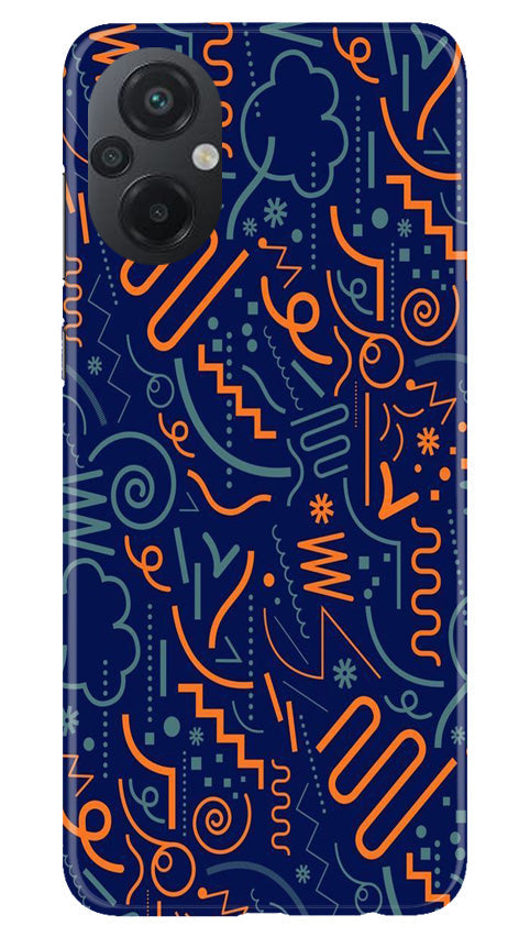 Line Art Baground Mobile Back Case for Poco M5 (Design - 26) Line Art Baground Case for Poco M5