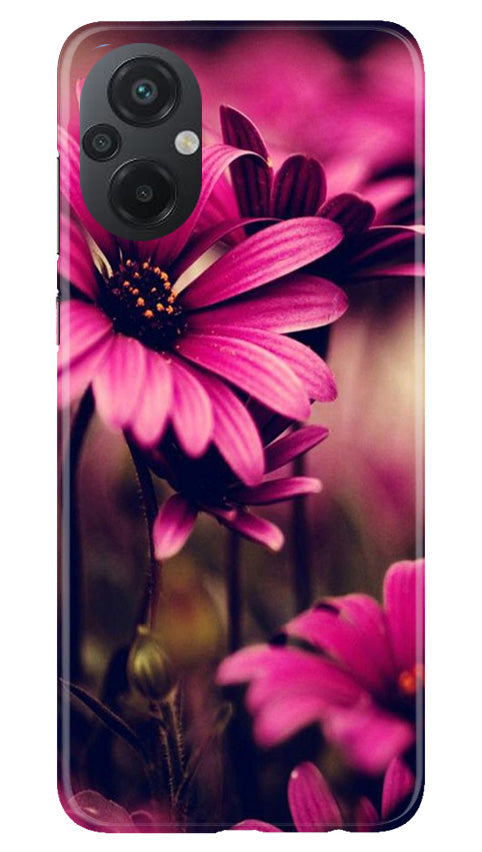 Purple Daisy Mobile Back Case for Poco M5 (Design - 65) Purple Daisy Case for Poco M5