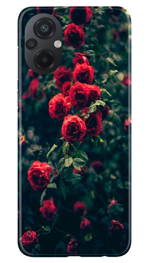 Red Rose Mobile Back Case for Poco M5 (Design - 66) Red Rose Case for Poco M5