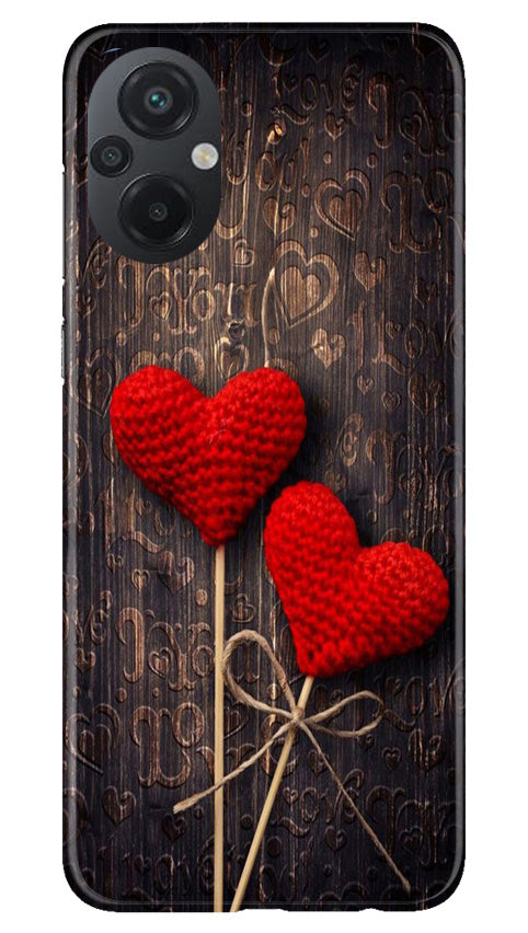 Red Hearts Mobile Back Case for Poco M5 (Design - 80) Red Hearts Case for Poco M5