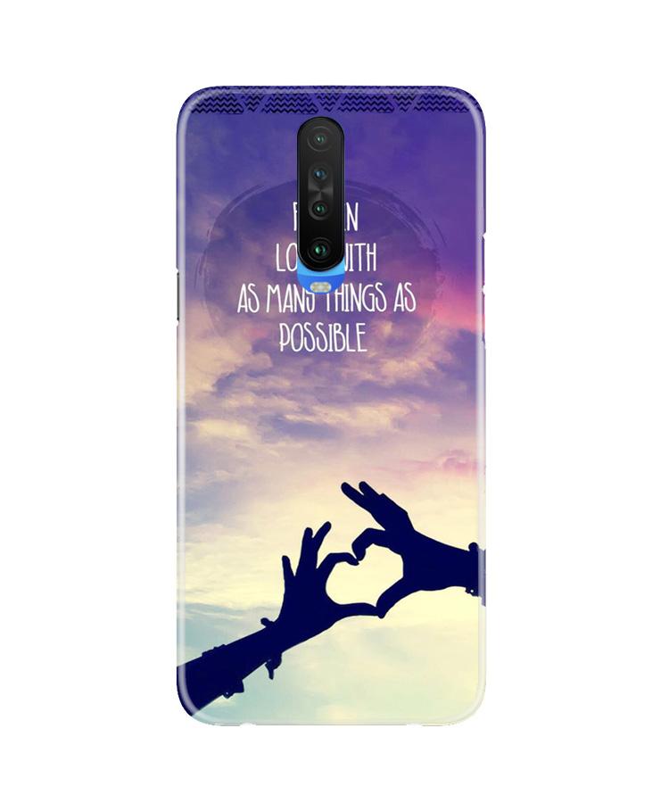 Fall in love Mobile Back Case for Poco X2 (Design - 50) Fall in love Case for Poco X2